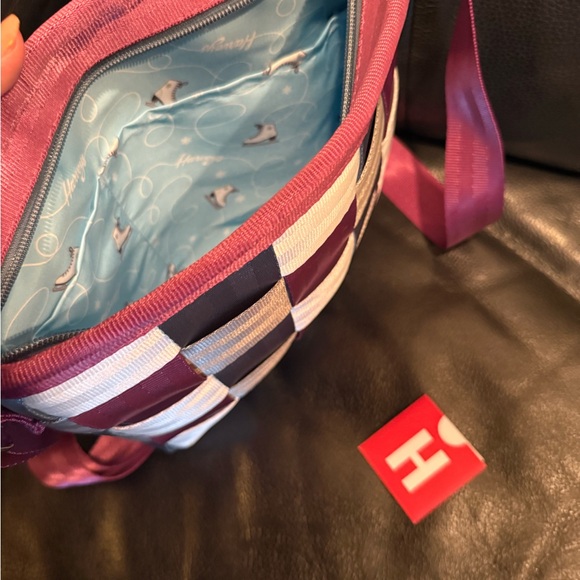 Harveys holiday purple and blue ice skating  Crossbody Bag - Picture 8 of 11